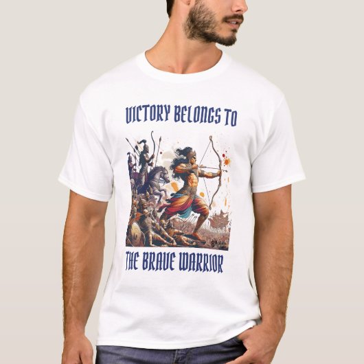 T-shirt Arjuna Les Hommes Guerriers Blanc (Devant)