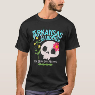 T-shirt Arkansas Ar État rebelle Gardener mignon Crâne F