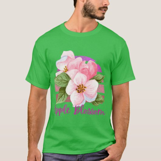 T-shirt Arkansas État Pomme Fleur Fleur Aquarelle Sti (Devant)