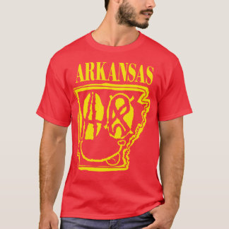 T-shirt Arkansas Grunge Souriant Visage noir Arrière - pla