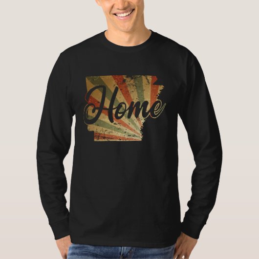 T-shirt Arkansas Home Map Outline USA America (Devant)