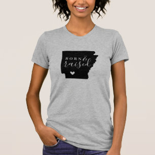 T-shirt Arkansas Né et élevé Tee d'État
