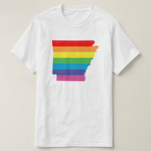 T-shirt arkansas pride. rayé.