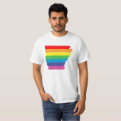 T-shirt arkansas pride. rayé. (Devant entier)