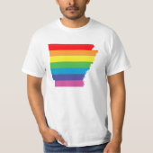 T-shirt arkansas pride. rayé. (Devant)