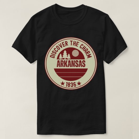 T-shirt Arkansas Razorbacks - Cadeau d'État naturel (Design devant)