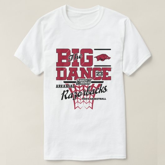 T-shirt Arkansas Razorbacks Marche Folie Basketball Danse (Design devant)