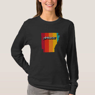 T-shirt Arkansas Rétro Vintage Années 70 Rayures Arkansas