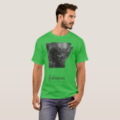 T-shirt Arkansas State Map Art Grunge Silhouette (Devant entier)