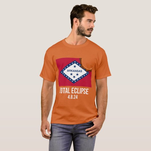 T-shirt Arkansas Total Eclipse 8 avril 2024 (Devant entier)