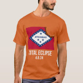 T-shirt Arkansas Total Eclipse 8 avril 2024 (Devant)