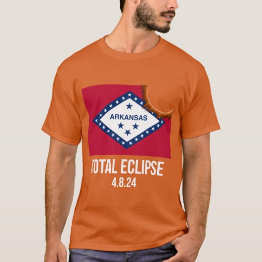 T-shirt Arkansas Total Eclipse 8 avril 2024 (Devant)