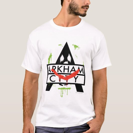 T-shirt Arkham City Icon avec Joker marque 2 (Devant)