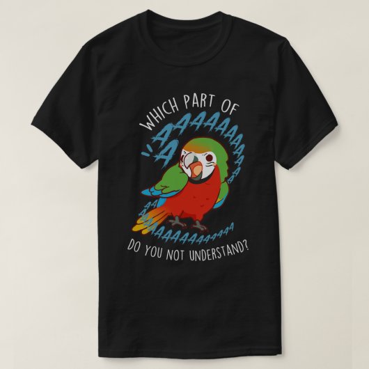 T-shirt Arlequin Macaw Parrot Aaaa (Design devant)