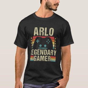 T-shirt Arlo Gamer Retro Jeu Vintage Personnalisé
