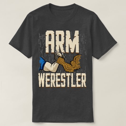 T-shirt Arm Werestler Funny Pun Halloween Arm Wrestler (Design devant)