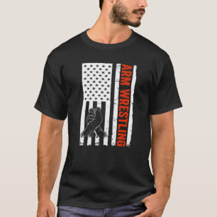 T-shirt Arm Wrestler USA Flag Arm Wrestler