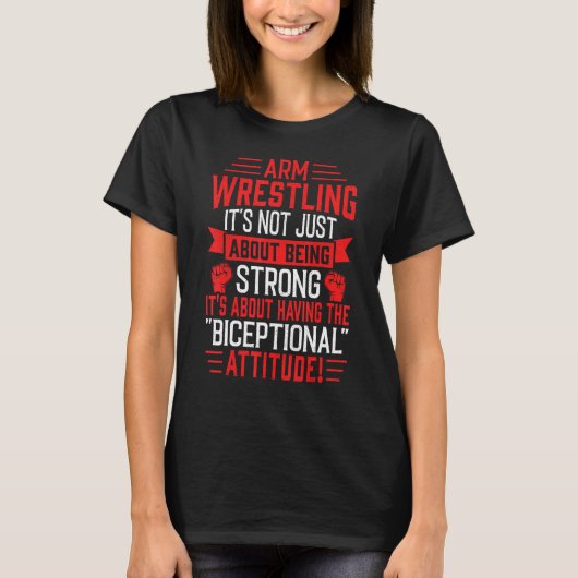 T-shirt Arm Wrestling About Biceptional Attitude Arm Wrest (Devant)