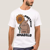 T-shirt Armadillo avec tournesol drôle dire (Devant)