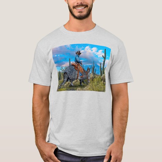 T-shirt Armadillo Cactus Cowboy (Devant)