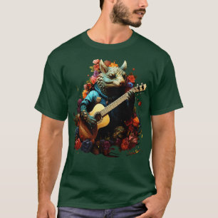 T-shirt Armadillo Jouer de la guitare
