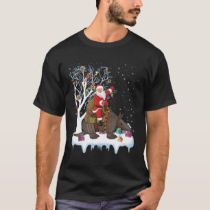 T-shirt Armadillo Lover Xmas Cadeau Père Noël Riding Armad