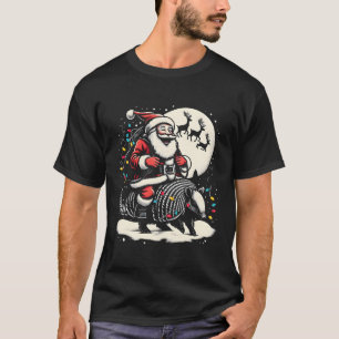 T-shirt Armadillo Ugly Xmas cadeau Père Noël équitation Ar
