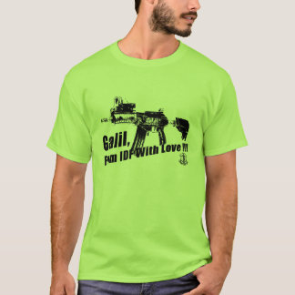 T-shirt Arme à feu automatique de film encreur Galil