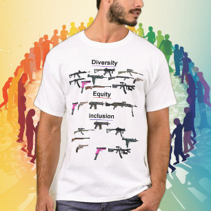 T-shirt arme à feu Diversité, Équité et Inclusion
