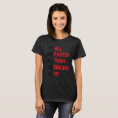 T-shirt Arme À Feu Plus Rapide Que Le Numéro 911 Unique (Devant entier)