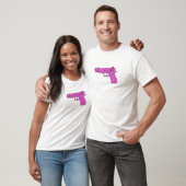 T-shirt Arme à feu rose (Unisexe)