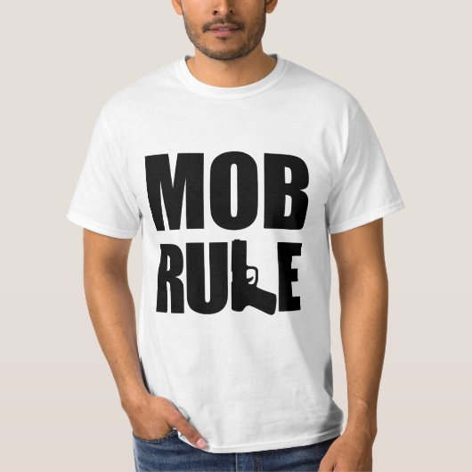 T-shirt Arme à main de règle de la foule (Devant)