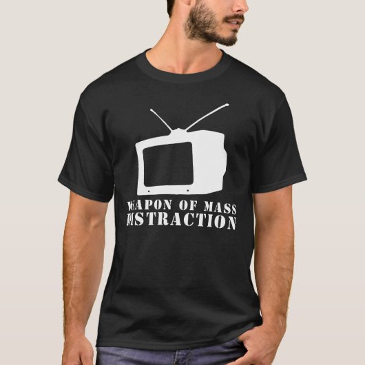 T-shirt arme de télévision de la distraction de masse (Devant)