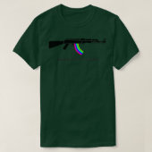 T-shirt Armed Gays Dont Get Bashed AK47 (Design devant)