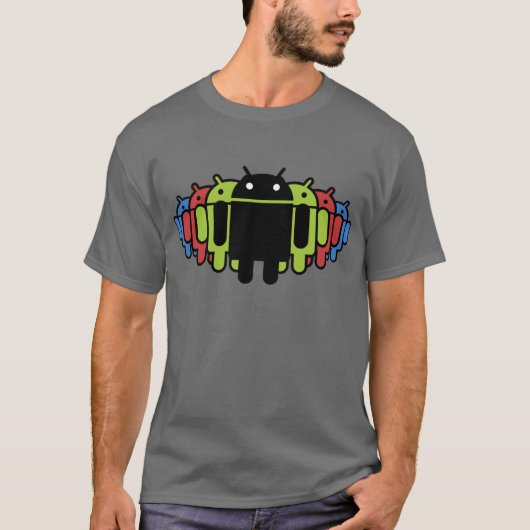 T-shirt Armée colorée multi de Droid (Devant)