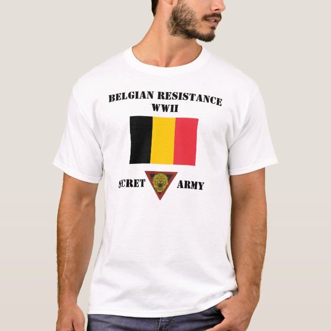 T-shirt Armée de secret de résistance de la Belgique (Devant)