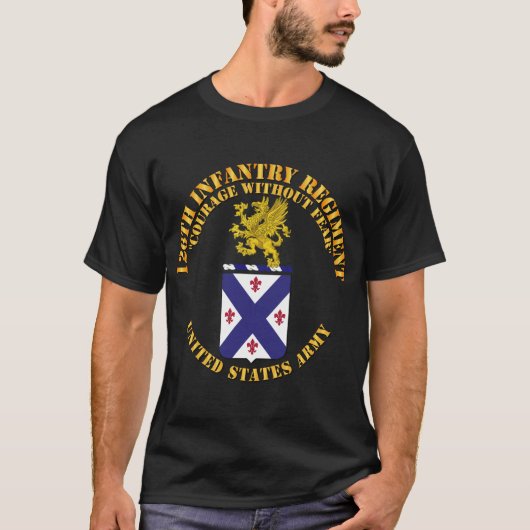 T-shirt Armée de terre - ACO - 126e régiment d'infanterie (Devant)