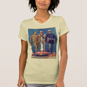 T-shirt Armée, marine et marines