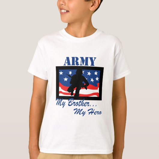 T-shirt Armée mon frère mon héros (Devant)