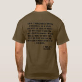 T-shirt Armée - Soldat de Dieu (Dos)