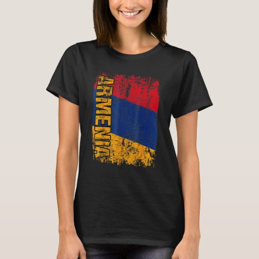 T-shirt ARMENIA Big Flag Vintage Distressed ARMENIA (Devant)