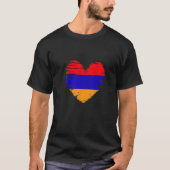 T-shirt Armenia Heart Armenian Flag Armenian Pride (Devant)