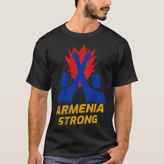 T-shirt Armenia strong  vintage Defend Armenian community (Devant)