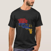 T-shirt Armenian Map and Flag Souvenir Distressed Armeni (Devant)