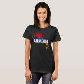 T-shirt Armenian Map and Flag Souvenir  Distressed Armenia (Devant entier)