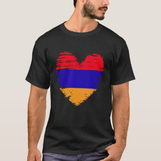 T-shirt Arménie Coeur drapeau arménien Fierté arménienne