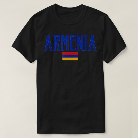 T-shirt Arménie Drapeau bleu Vintage (Design devant)