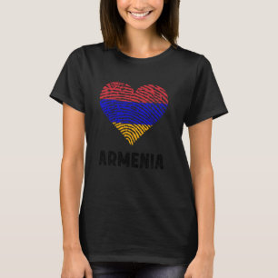 T-shirt Arménie Je Suis Les Deux USA Amérique Tournesol Br