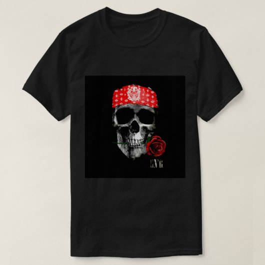 T-shirt Armes à crâne N roses Populaires (Design devant)