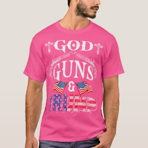 T-shirt Armes À Dieu Rétro Et Trump Amendement Drapeau Amé